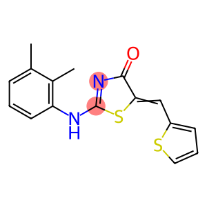 4(5H)-Thiazolone, 2-[(2,3-dimethylphenyl)amino]-5-(2-thienylmethylene)-