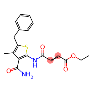 ethyl (2E)-4-[(5-benzyl-3-carbamoyl-4-methylthiophen-2-yl)amino]-4-oxobut-2-enoate