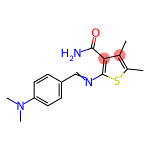 2-({(E)-[4-(dimethylamino)phenyl]methylidene}amino)-4,5-dimethylthiophene-3-carboxamide