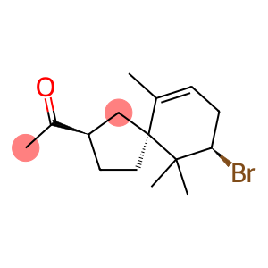 Ethanone, 1-[(2R,5S,9R)-9-bromo-6,10,10-trimethylspiro[4.5]dec-6-en-2-yl]- (9CI)