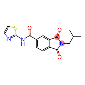 2-(2-methylpropyl)-1,3-dioxo-N-(1,3-thiazol-2-yl)-2,3-dihydro-1H-isoindole-5-carboxamide