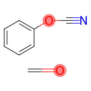 cyanic acid phenyl ester polymer with formaldehyde