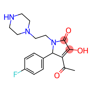 4-Acetyl-5-(4-fluoro-phenyl)-3-hydroxy-1-(2-pipezin-1-yl-ethyl)-1,5-dihydro-pyrro