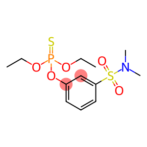 Phosphorothioic acid, O,O-diethyl ester, O-ester with m-hydroxy-N,N-dimethylbenzenesulfonamide (8CI)