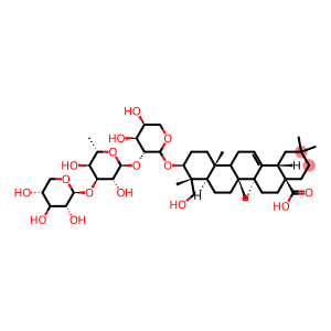 3β-[[2-O-(3-O-β-D-Xylopyranosyl-α-L-rhamnopyranosyl)-α-L-arabinopyranosyl]oxy]-23-hydroxyolean-12-en-28-oic acid