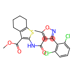 methyl 2-({[3-(2,6-dichlorophenyl)-5-methyl-4-isoxazolyl]carbonyl}amino)-4,5,6,7-tetrahydro-1-benzothiophene-3-carboxylate