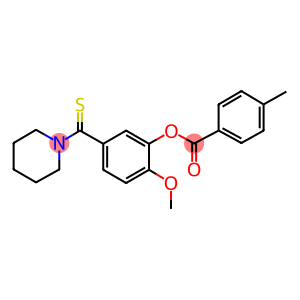 2-methoxy-5-(1-piperidinylcarbothioyl)phenyl 4-methylbenzoate