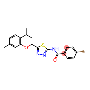 4-bromo-N-{5-[(2-isopropyl-5-methylphenoxy)methyl]-1,3,4-thiadiazol-2-yl}benzamide