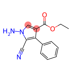 1H-Pyrrole-3-carboxylic acid, 1-amino-5-cyano-4-phenyl-, ethyl ester