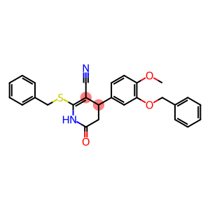 4-(3-(benzyloxy)-4-methoxyphenyl)-2-(benzylthio)-6-oxo-1,4,5,6-tetrahydropyridine-3-carbonitrile