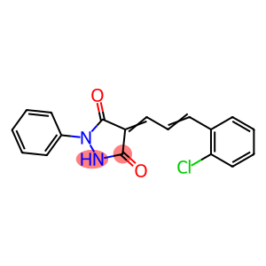 4-(3-(2-Chlorophenyl)allylidene)-1-phenylpyrazolidine-3,5-dione