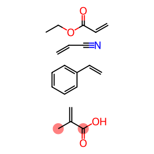 2-Methyl-2-propenoic acid polymer with ethenylbenzene, ethyl 2- propenoate and 2-propenenitrile