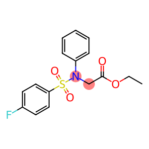 ETHYL 2-([(4-FLUOROPHENYL)SULFONYL]ANILINO)ACETATE