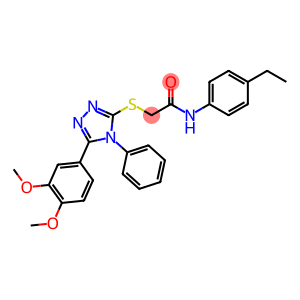 2-{[5-(3,4-dimethoxyphenyl)-4-phenyl-4H-1,2,4-triazol-3-yl]sulfanyl}-N-(4-ethylphenyl)acetamide