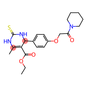 ethyl 6-methyl-4-{4-[2-oxo-2-(1-piperidinyl)ethoxy]phenyl}-2-thioxo-1,2,3,4-tetrahydro-5-pyrimidinecarboxylate