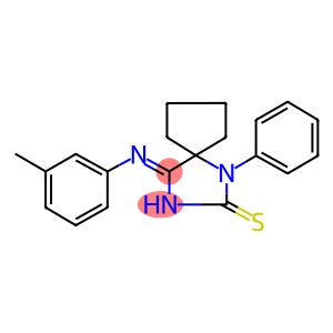 4-[(3-methylphenyl)imino]-1-phenyl-1,3-diazaspiro[4.4]nonane-2-thione