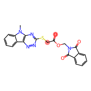 (1,3-dioxo-1,3-dihydro-2H-isoindol-2-yl)methyl [(5-methyl-5H-[1,2,4]triazino[5,6-b]indol-3-yl)sulfanyl]acetate