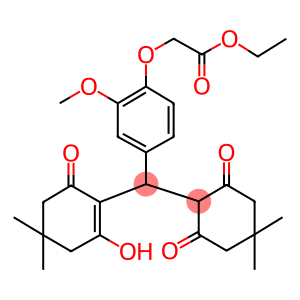 ethyl {4-[(4,4-dimethyl-2,6-dioxocyclohexyl)(2-hydroxy-4,4-dimethyl-6-oxo-1-cyclohexen-1-yl)methyl]-2-methoxyphenoxy}acetate