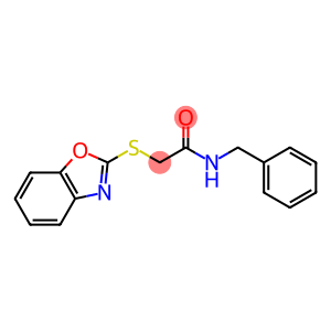 Acetamide, 2-(2-benzoxazolylthio)-N-(phenylmethyl)-