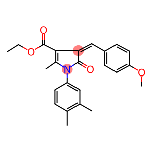 ethyl 1-(3,4-dimethylphenyl)-4-(4-methoxybenzylidene)-2-methyl-5-oxo-4,5-dihydro-1H-pyrrole-3-carboxylate