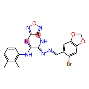 6-bromo-1,3-benzodioxole-5-carbaldehyde (6-(2,3-dimethylanilino)[1,2,5]oxadiazolo[3,4-b]pyrazin-5(4H)-ylidene)hydrazone