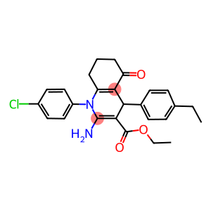 ethyl 2-amino-1-(4-chlorophenyl)-4-(4-ethylphenyl)-5-oxo-1,4,5,6,7,8-hexahydro-3-quinolinecarboxylate