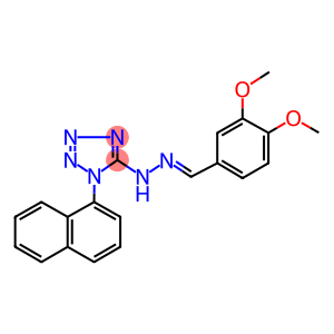 3,4-dimethoxybenzaldehyde [1-(1-naphthyl)-1H-tetraazol-5-yl]hydrazone