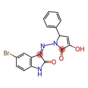 5-bromo-3-[(3-hydroxy-2-oxo-5-phenyl-2,5-dihydro-1H-pyrrol-1-yl)imino]-1,3-dihydro-2H-indol-2-one