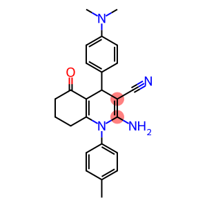 3-Quinolinecarbonitrile, 2-amino-4-[4-(dimethylamino)phenyl]-1,4,5,6,7,8-hexahydro-1-(4-methylphenyl)-5-oxo-
