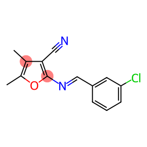 2-[(3-chlorobenzylidene)amino]-4,5-dimethyl-3-furonitrile