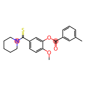 2-methoxy-5-(1-piperidinylcarbothioyl)phenyl 3-methylbenzoate