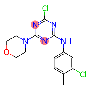 4-chloro-N-(3-chloro-4-methylphenyl)-6-(4-morpholinyl)-1,3,5-triazin-2-amine