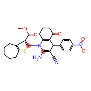 methyl 2-(2-amino-3-cyano-4-{4-nitrophenyl}-5-oxo-5,6,7,8-tetrahydro-1(4H)-quinolinyl)-5,6,7,8-tetrahydro-4H-cyclohepta[b]thiophene-3-carboxylate