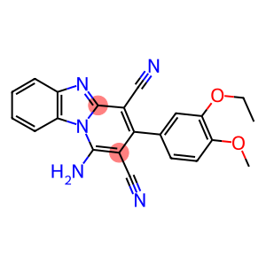 1-amino-3-(3-ethoxy-4-methoxyphenyl)pyrido[1,2-a]benzimidazole-2,4-dicarbonitrile