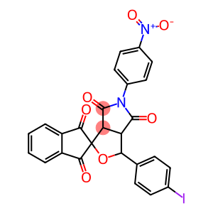 1-(4-iodophenyl)-5-(4-nitrophenyl)-3a,6a-dihydrospiro(1H-furo[3,4-c]pyrrole--3,2'-[1'H]-indene)-1',3',4,6(2'H,3H,5H)-tetrone