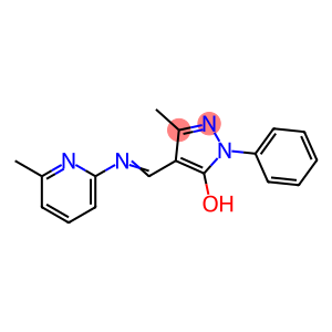 3-methyl-4-{[(6-methyl-2-pyridinyl)imino]methyl}-1-phenyl-1H-pyrazol-5-ol