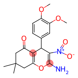 2-amino-4-(3,4-dimethoxyphenyl)-3-nitro-7,7-dimethyl-4,6,7,8-tetrahydro-5H-chromen-5-one