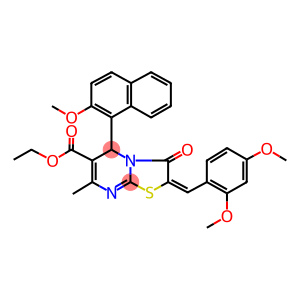 ethyl 2-(2,4-dimethoxybenzylidene)-5-(2-methoxy-1-naphthyl)-7-methyl-3-oxo-2,3-dihydro-5H-[1,3]thiazolo[3,2-a]pyrimidine-6-carboxylate