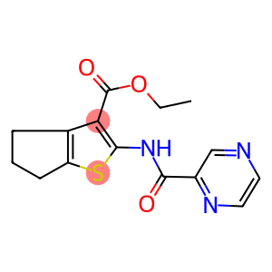 ethyl 2-[(2-pyrazinylcarbonyl)amino]-5,6-dihydro-4H-cyclopenta[b]thiophene-3-carboxylate