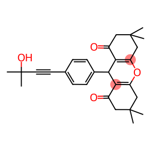 9-[4-(3-hydroxy-3-methyl-1-butynyl)phenyl]-3,3,6,6-tetramethyl-3,4,5,6,7,9-hexahydro-1H-xanthene-1,8(2H)-dione