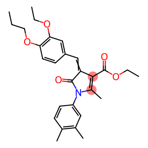 ethyl 1-(3,4-dimethylphenyl)-4-(3-ethoxy-4-propoxybenzylidene)-2-methyl-5-oxo-4,5-dihydro-1H-pyrrole-3-carboxylate
