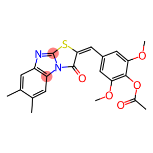 4-[(6,7-dimethyl-3-oxo[1,3]thiazolo[3,2-a]benzimidazol-2(3H)-ylidene)methyl]-2,6-dimethoxyphenyl acetate