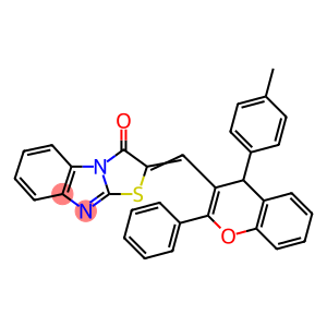 2-{[4-(4-methylphenyl)-2-phenyl-4H-chromen-3-yl]methylene}[1,3]thiazolo[3,2-a]benzimidazol-3(2H)-one