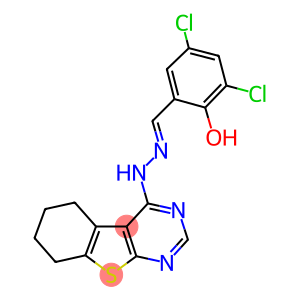 3,5-dichloro-2-hydroxybenzaldehyde 5,6,7,8-tetrahydro[1]benzothieno[2,3-d]pyrimidin-4-ylhydrazone