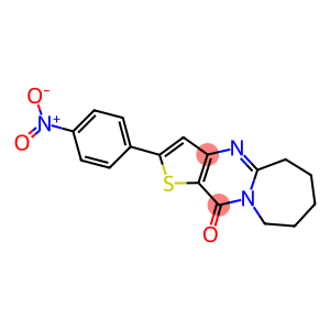 2-{4-nitrophenyl}-6,7,8,9-tetrahydrothieno[3',2':4,5]pyrimido[1,2-a]azepin-11(5H)-one