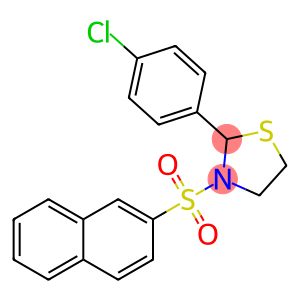 Thiazolidine, 2-(4-chlorophenyl)-3-(2-naphthalenylsulfonyl)-