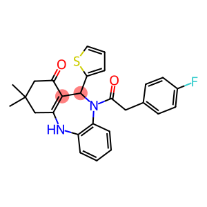 10-[(4-fluorophenyl)acetyl]-3,3-dimethyl-11-(2-thienyl)-2,3,4,5,10,11-hexahydro-1H-dibenzo[b,e][1,4]diazepin-1-one