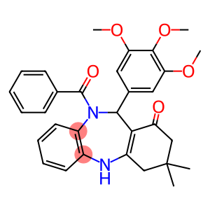 10-benzoyl-3,3-dimethyl-11-(3,4,5-trimethoxyphenyl)-2,3,4,5,10,11-hexahydro-1H-dibenzo[b,e][1,4]diazepin-1-one