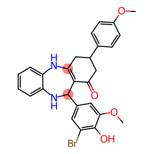 11-(3-bromo-4-hydroxy-5-methoxyphenyl)-3-(4-methoxyphenyl)-2,3,4,5,10,11-hexahydro-1H-dibenzo[b,e][1,4]diazepin-1-one