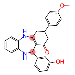 11-(3-hydroxyphenyl)-3-(4-methoxyphenyl)-2,3,4,5,10,11-hexahydro-1H-dibenzo[b,e][1,4]diazepin-1-one